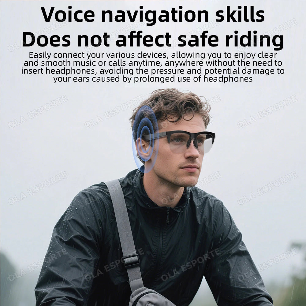 Photosensitive Smart Glasses with Bluetooth & UV Protection