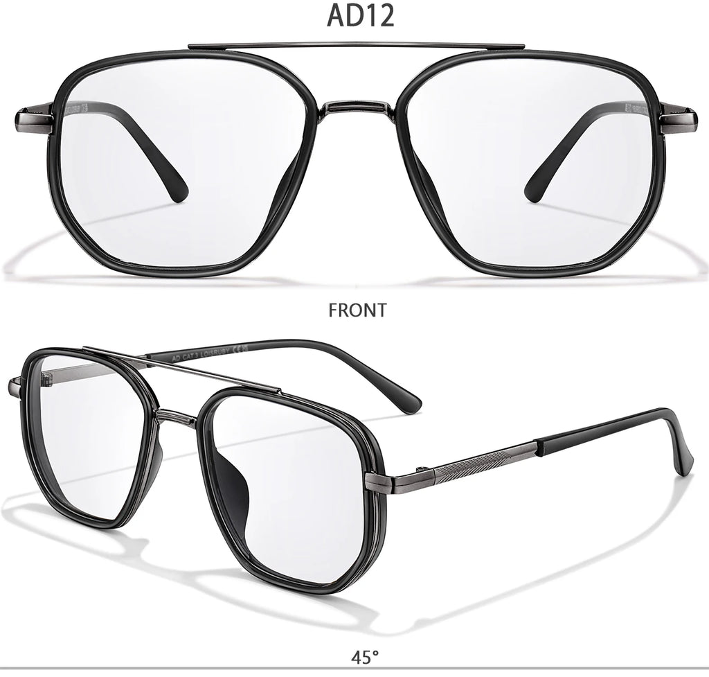 Stylish Square Photochromic Reading Glasses | Blue Light Blocking Eyewear