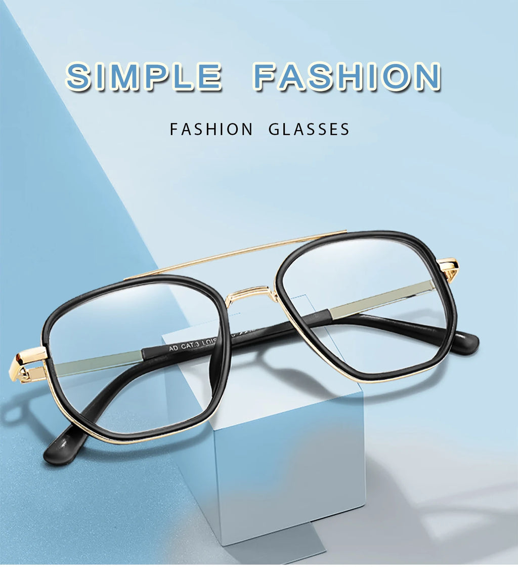 Stylish Square Photochromic Reading Glasses | Blue Light Blocking Eyewear