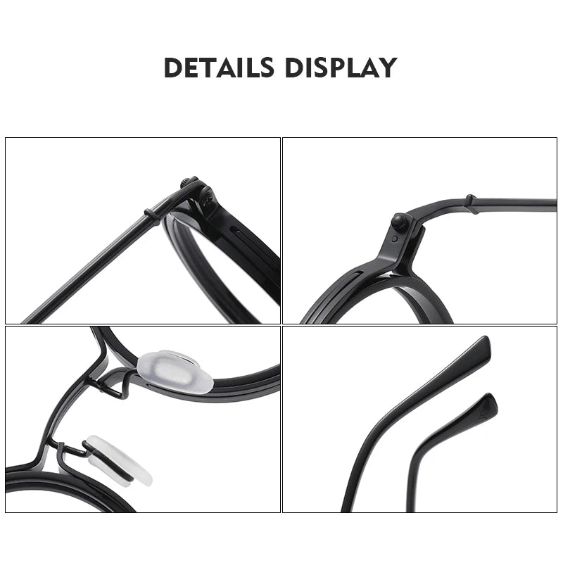 Men's Vintage Round Frame Anti Blue Ray Reading Glasses