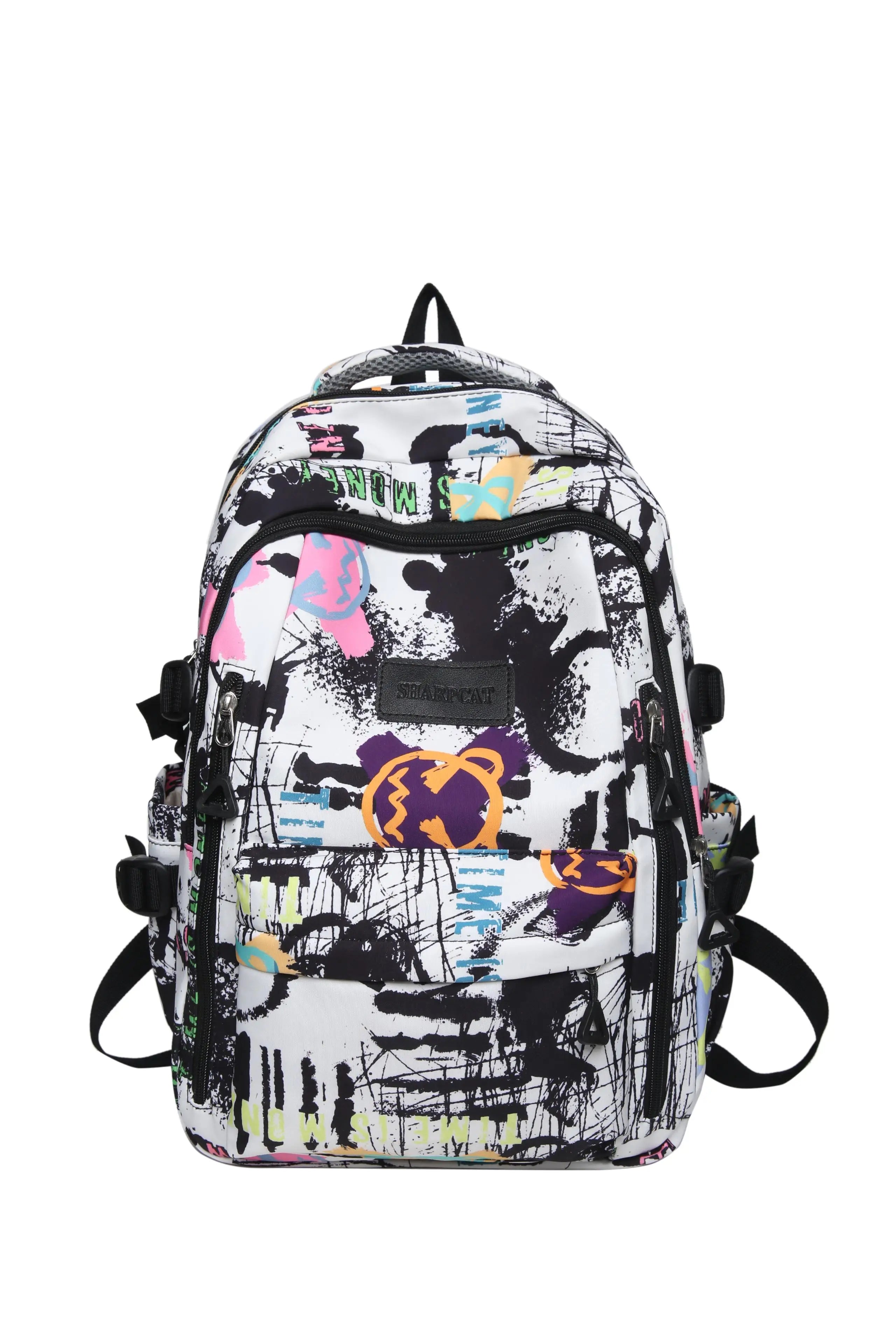Trendy Personalized Graffiti Backpack | Large Capacity Unisex Bag