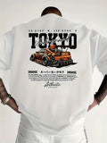Men's Casual 100% Cotton Summer T-Shirt | Stylish Tokyo Print Tee