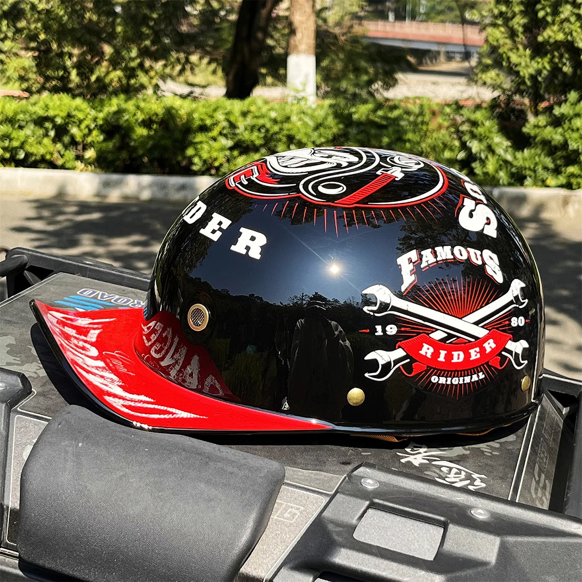 Lightweight Motorcycle Half Helmet | Windproof Cap-Style Design