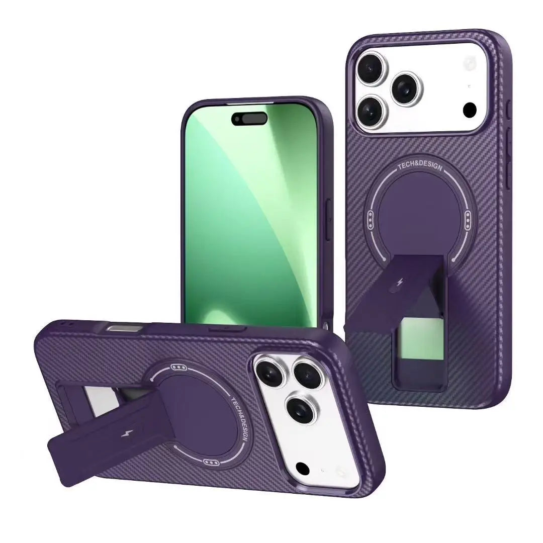 Luxury Invisible Stand Case for iPhone | Magnetic Matte Cover