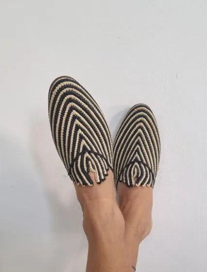 Handmade Raffia Mules | Stylish Moroccan Summer Flats
