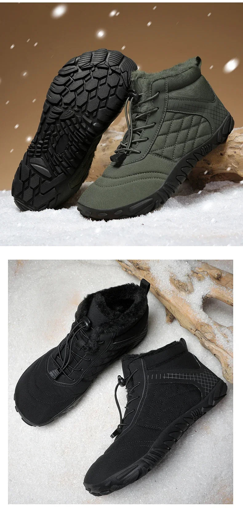 Versatile Winter Boots for Men and Women | Non-Slip Outdoor Sneakers