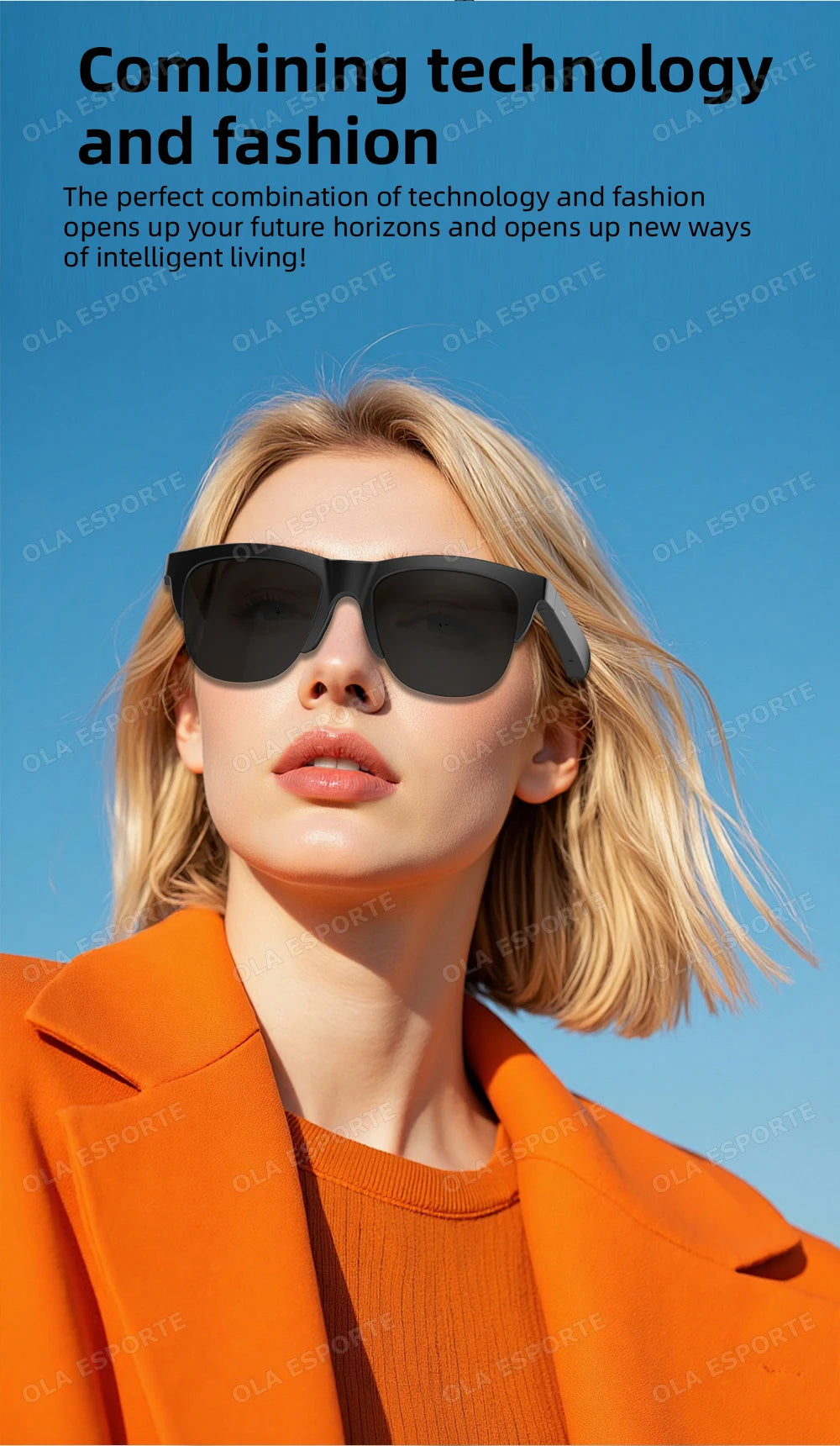 Photosensitive Smart Glasses with Bluetooth & UV Protection