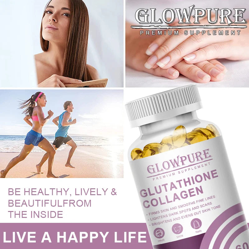Vegan Glutathione Collagen Capsules for Skin Tone & Beauty Care