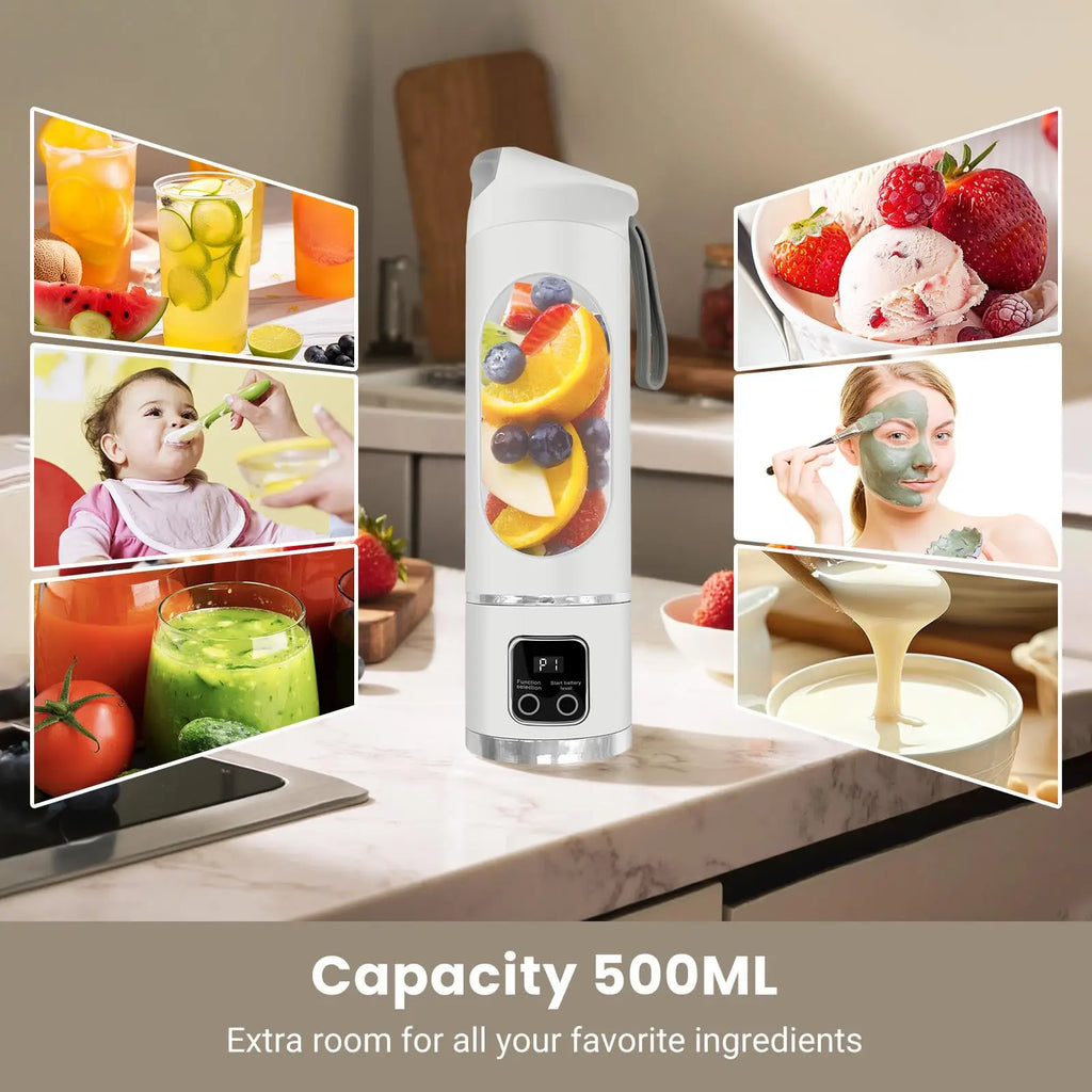 Portable USB-Rechargeable Blender for Smoothies and Shakes