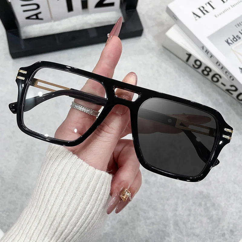 Vintage Square Sunglasses for Men and Women | Photochromic Eyewear