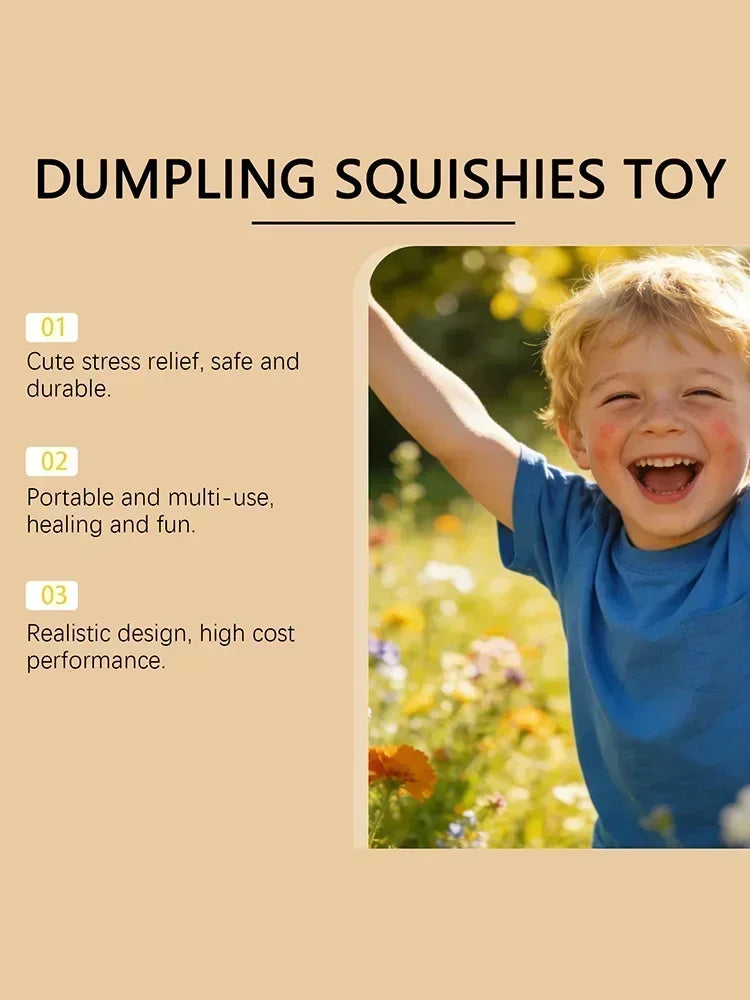 Ultra Rare Gold Glitter Dumpling Squishy | Stress Relief Toy