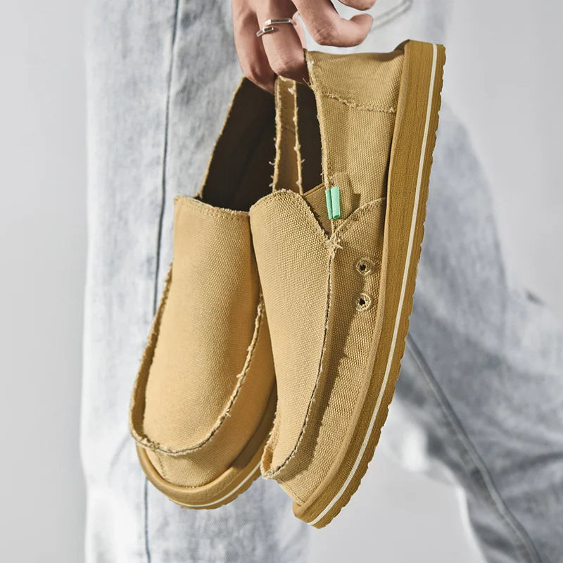 Men's Handmade Canvas Casual Sneakers | Breathable & Stylish Footwear