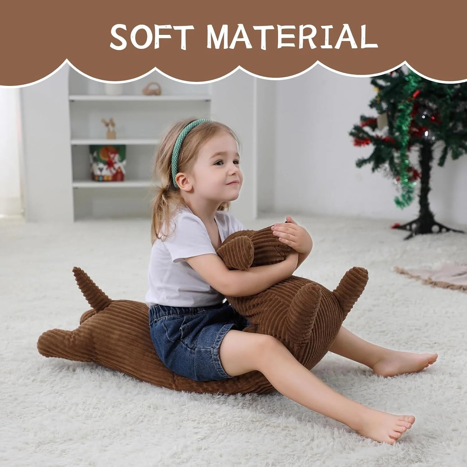 Cute Long Dachshund Plush Toy | Adorable Body Pillow for Kids