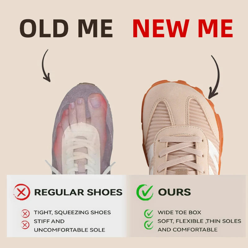Breathable Women's Wide Shoes | Minimalist Non-Slip Sports Footwear