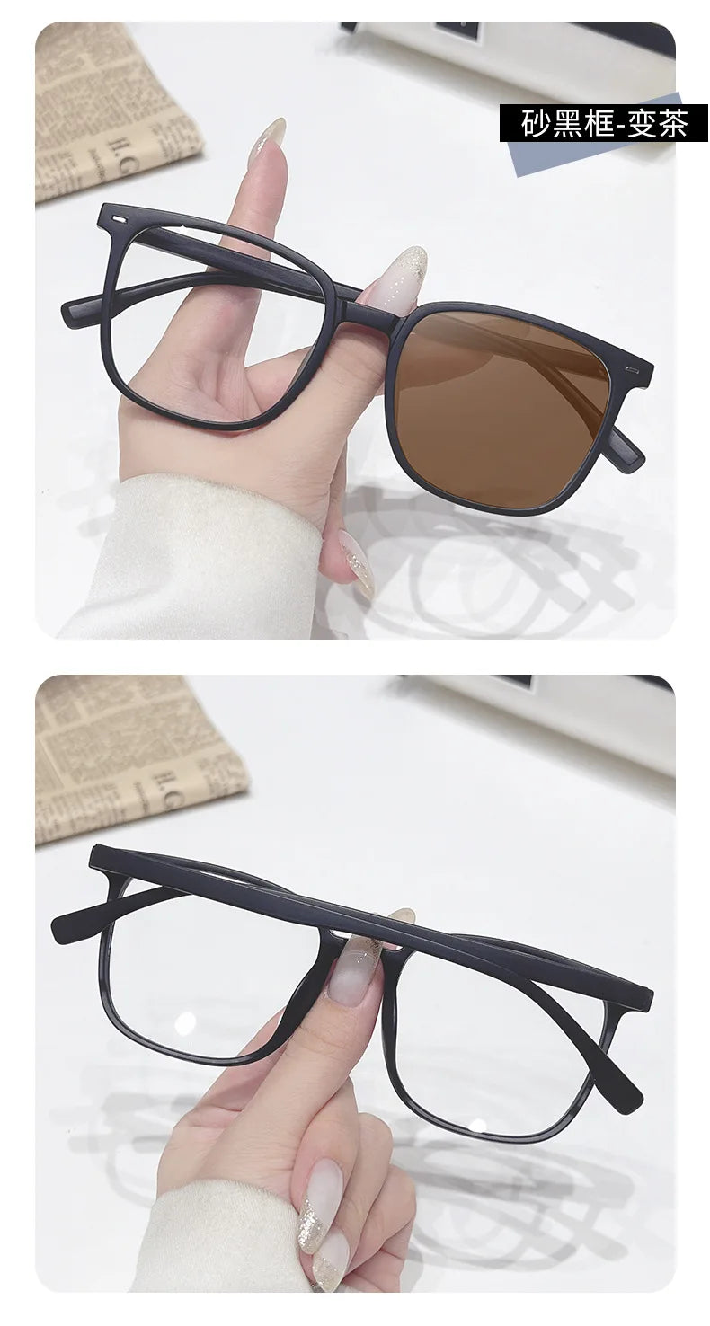 Photochromic Square Sunglasses for Unisex Stylish Travel