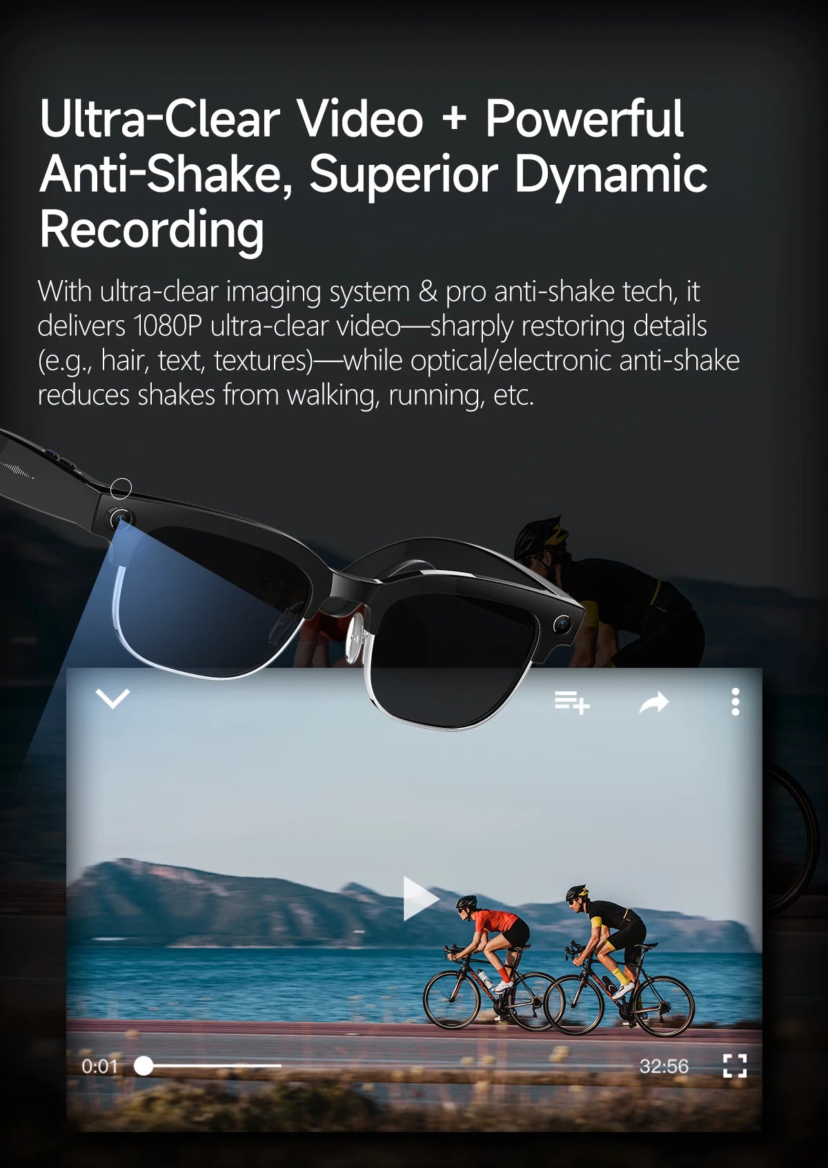 AI Smart Glasses with 8K HD Camera | Bluetooth Call & Voice Control