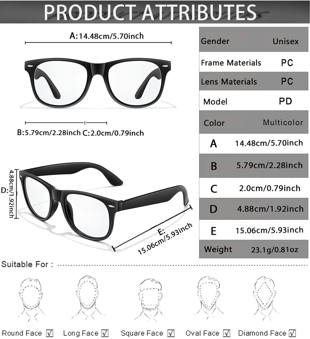 Photochromic Reading Glasses - Stylish Full Frame Eyewear