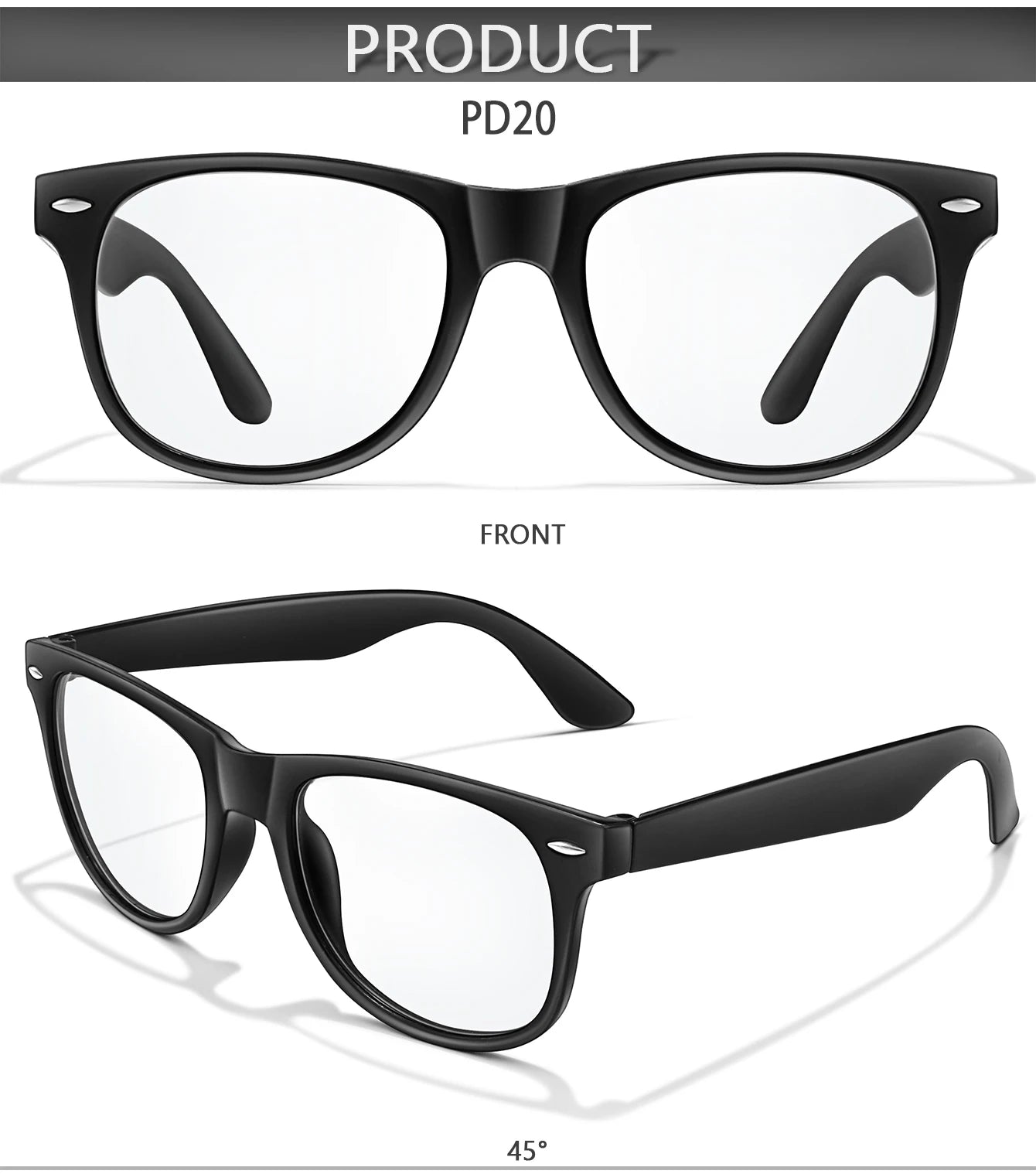 Photochromic Reading Glasses - Stylish Full Frame Eyewear