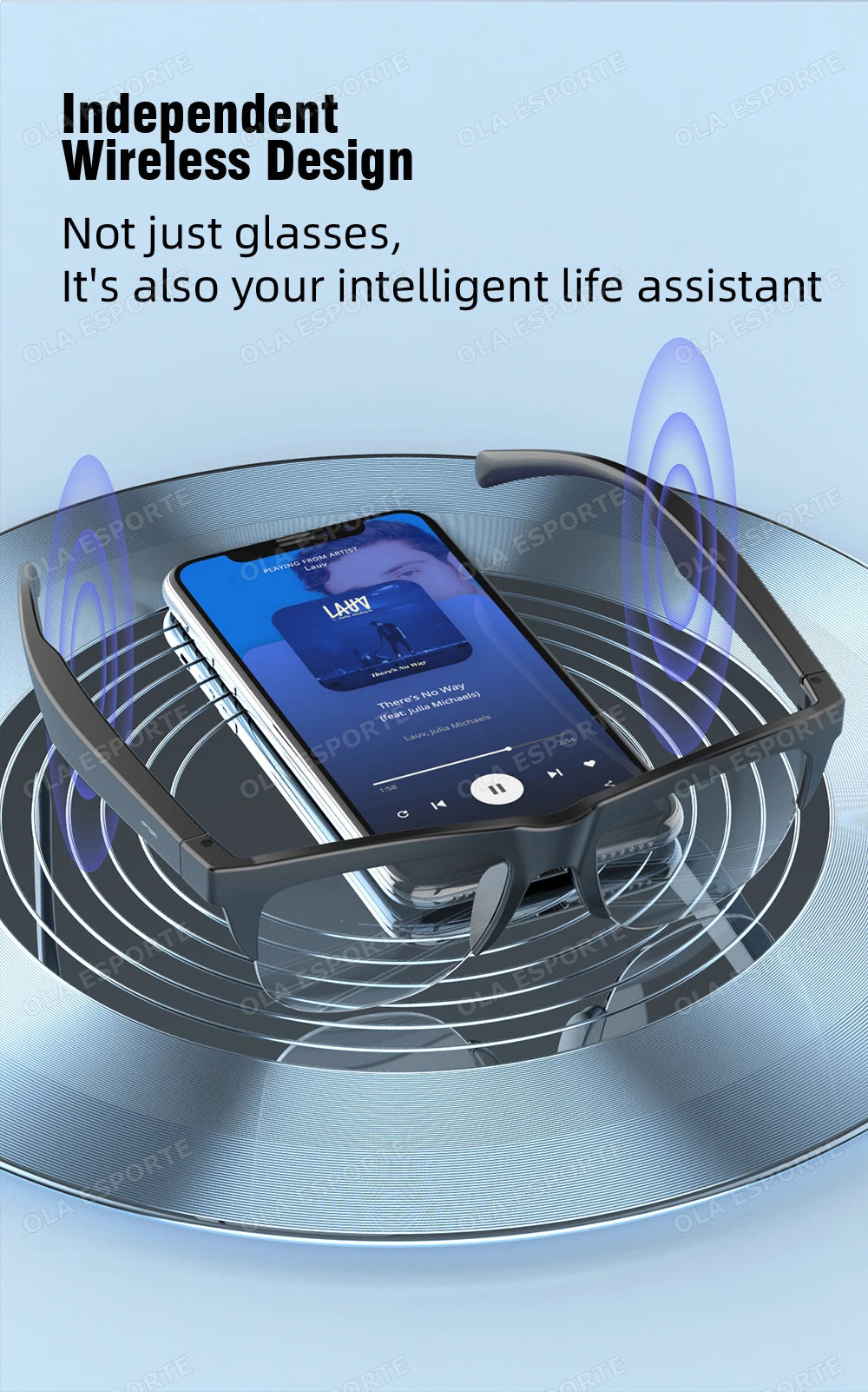 Photosensitive Smart Glasses with Bluetooth & UV Protection