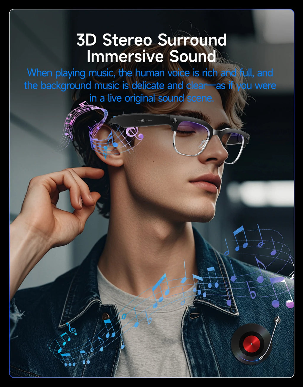 AI Smart Glasses with 8K HD Camera | Bluetooth Call & Voice Control