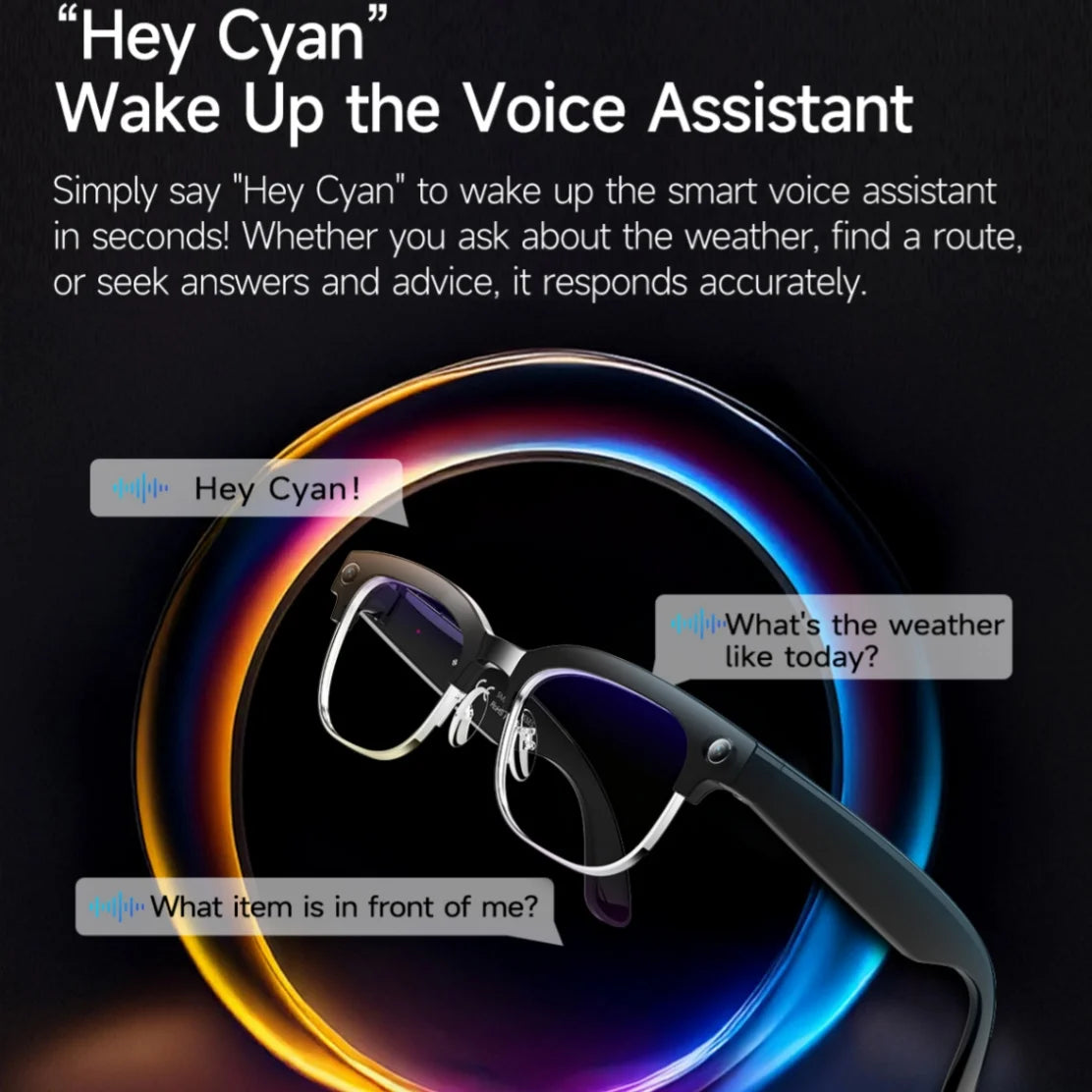 AI Smart Glasses with 8K HD Camera | Bluetooth Call & Voice Control