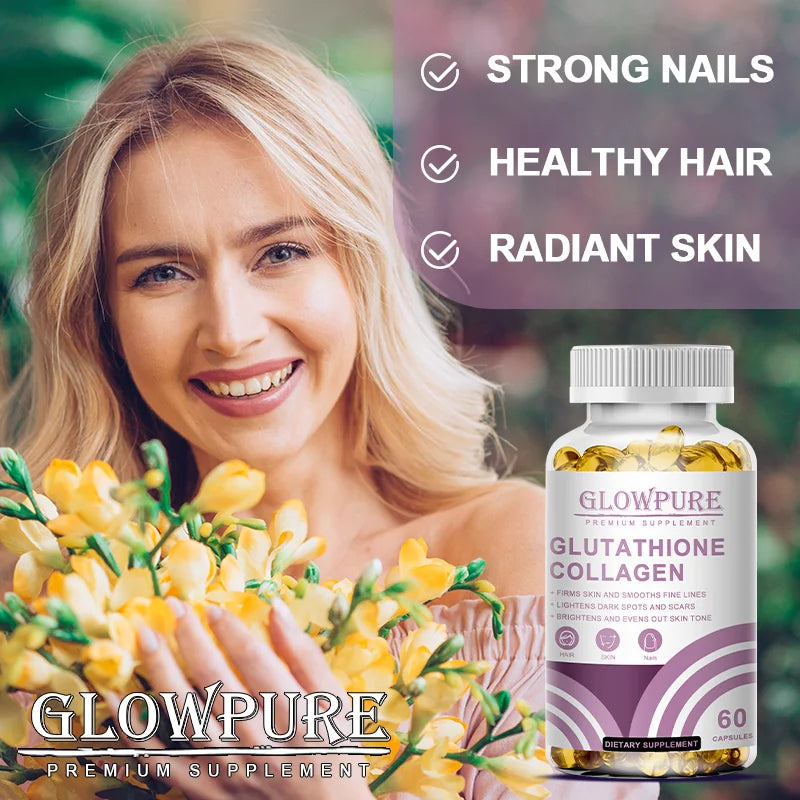 Vegan Glutathione Collagen Capsules for Skin Tone & Beauty Care