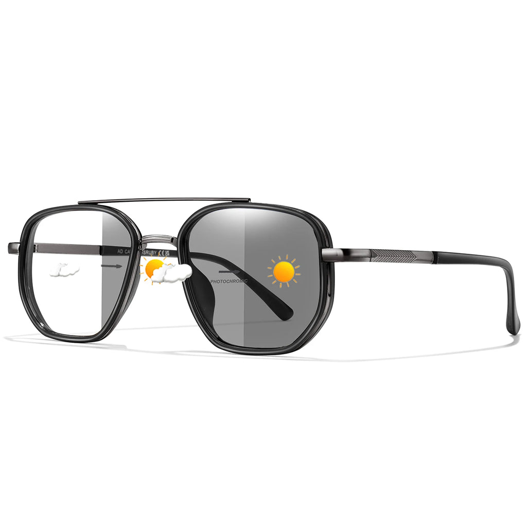 Stylish Square Photochromic Reading Glasses | Blue Light Blocking Eyewear