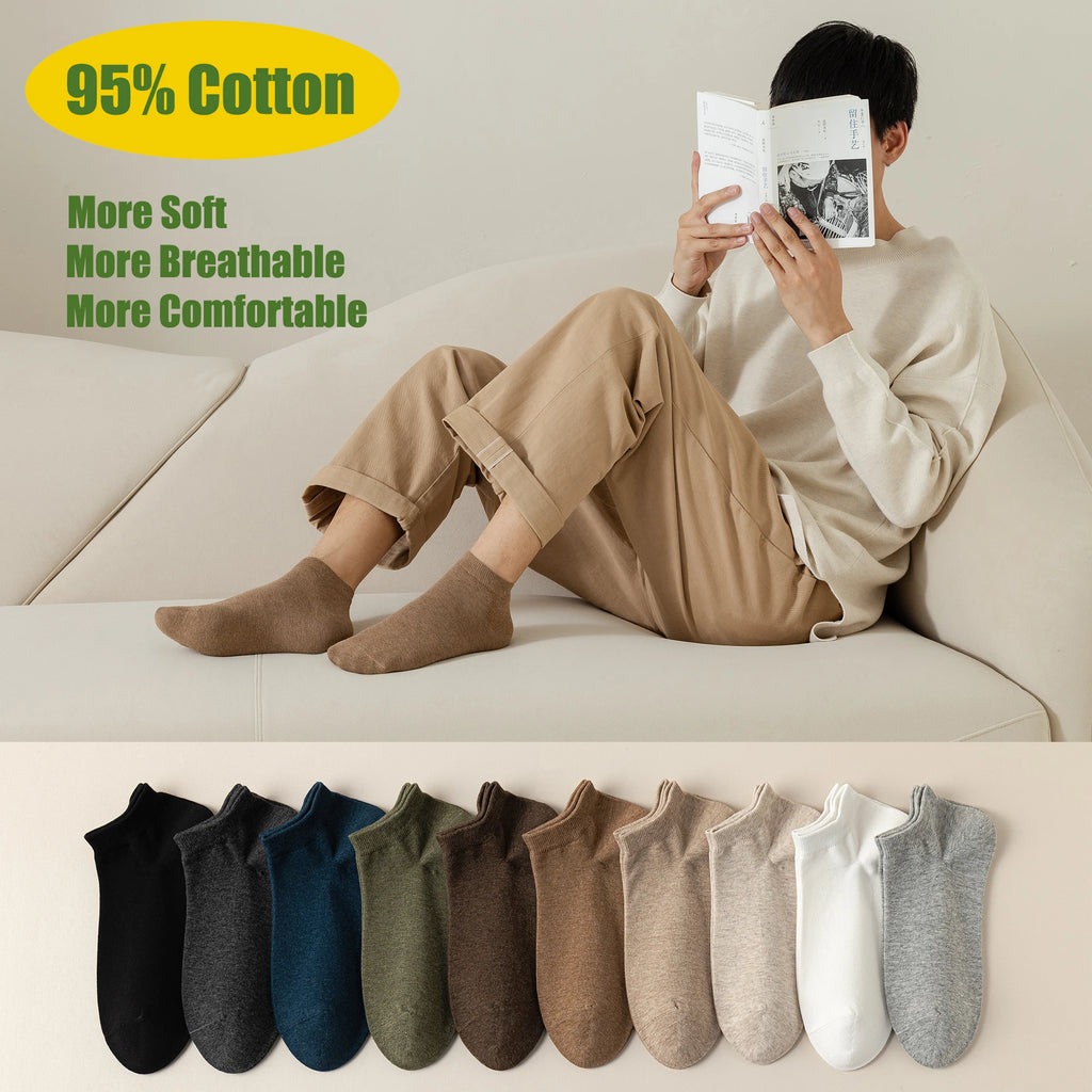 95% Cotton Ankle Socks | Casual Summer Boat Socks for All
